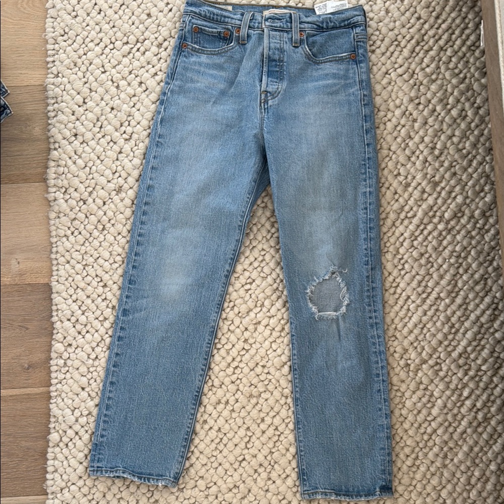 Levi's Light Blue Distressed Jeans
